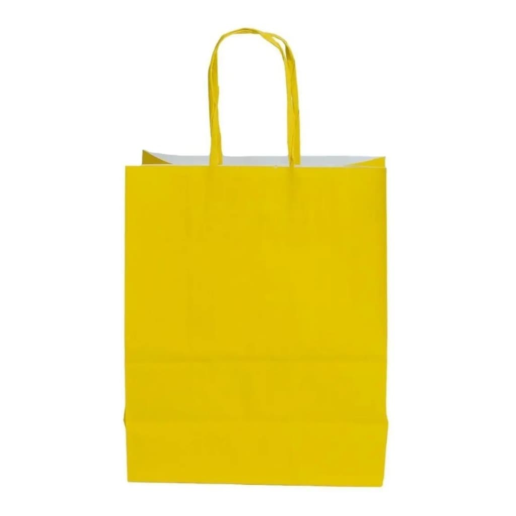Sacola De Papel Com 20 Unidades Presentes Cor Amarelo