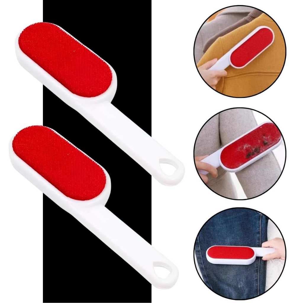 kit 2 Escovas Tira Pelos Removedor de Fiapos para Sofá Roupas Papa Bolinha Manual Escova Removedora de Pelos para Tecido