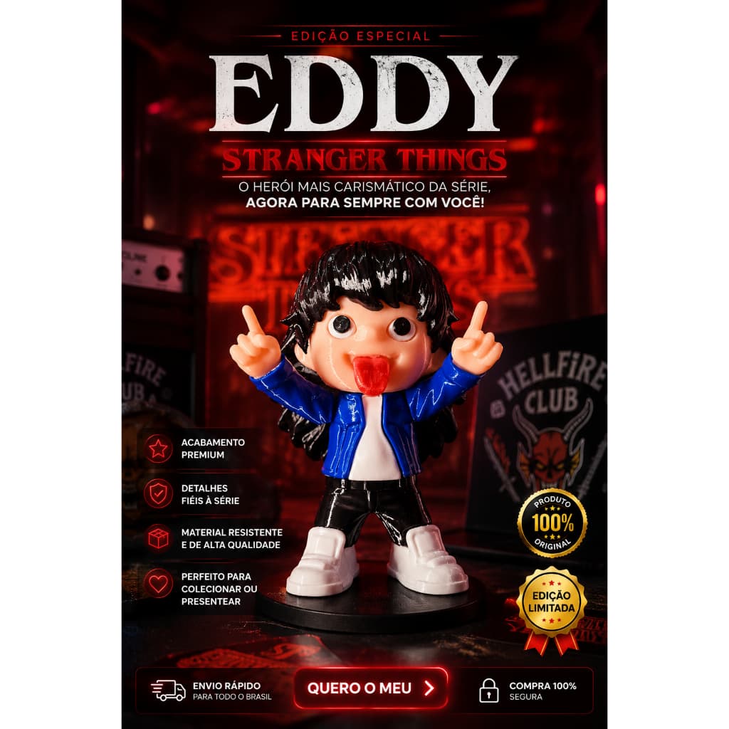 Eddie - Boneco Colecionável Stranger Things
