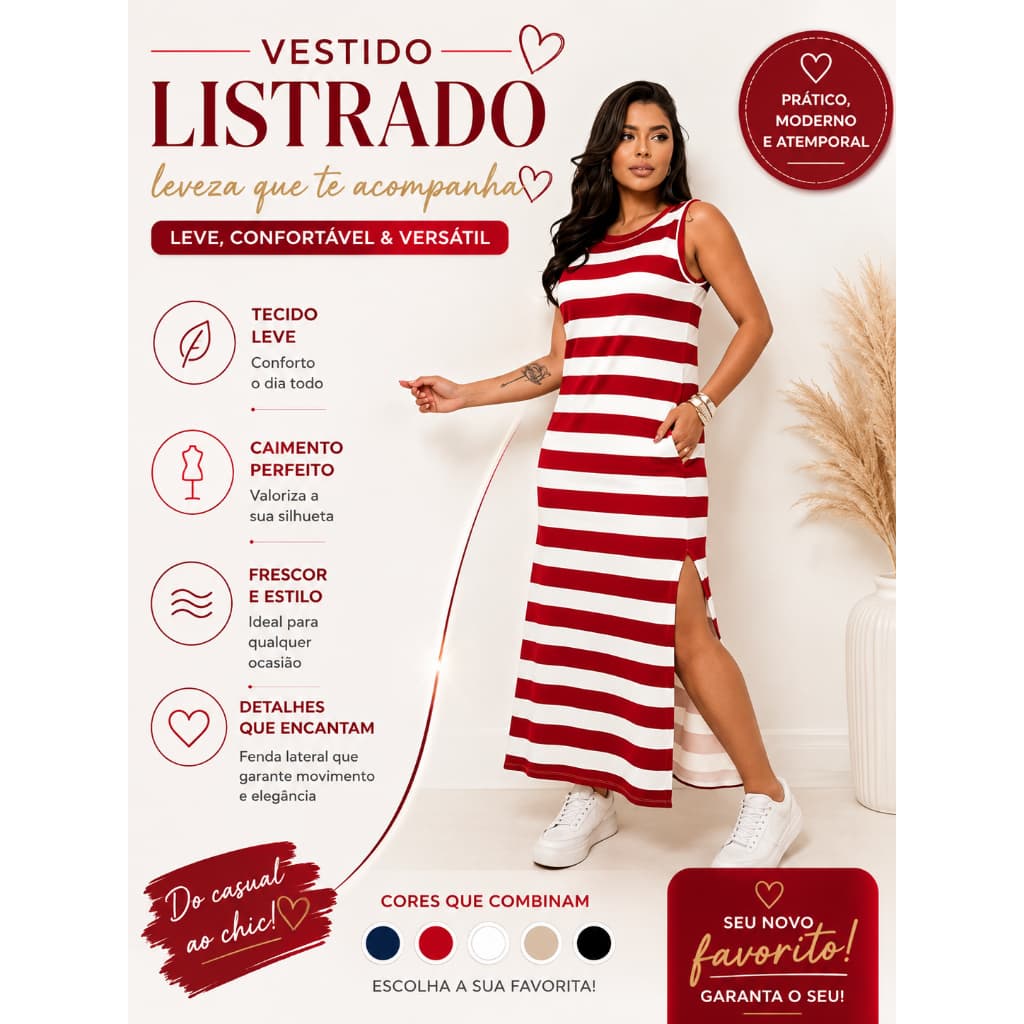 Vestido Feminino Listrado Estampado Com Fenda Longo Manga Solto Verão  tamanho( UNICO) veste 36 ao 46