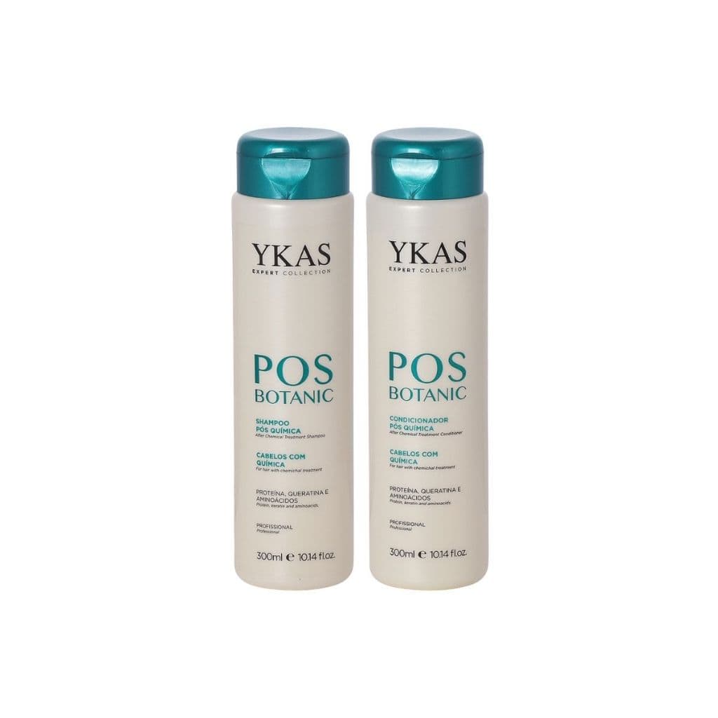 Kit Shampoo e Condicionador Pós Quimica Coloração e Alisamento Reconstrução Ykas 300 ml