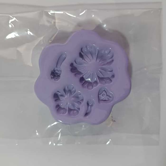 Molde de Silicone para Biscuit - Flores Divinah Flor