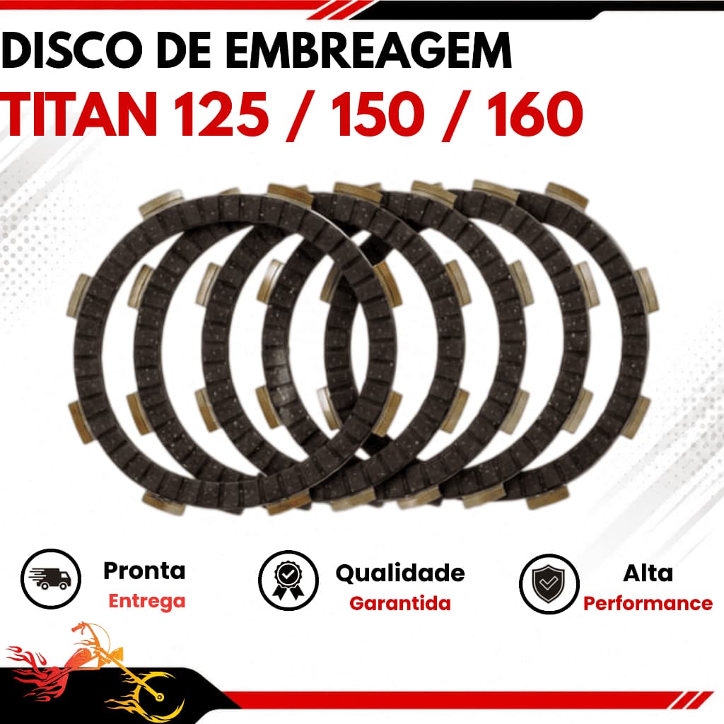 Disco de Embreagem Moto Honda Titan/Fan 125 / 150 / 160 (TODAS) - VulcanBor