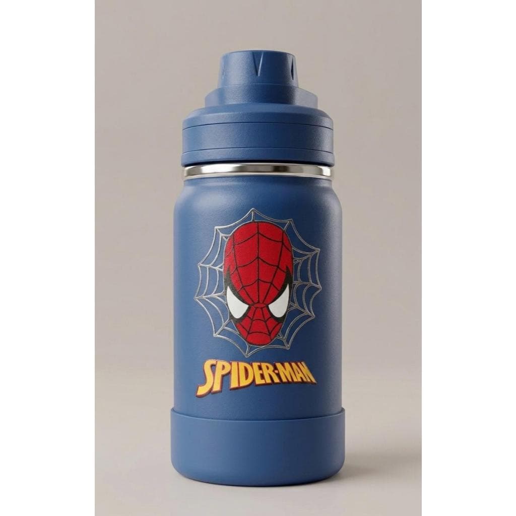 Garrafa Infantil Personalizada Escolar Kids 350ml Térmica Inox com Nome e Desenho Base Antiderrapante
