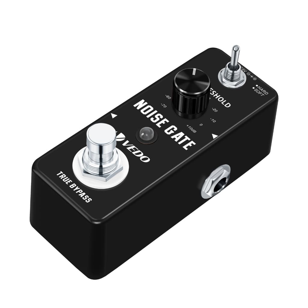 Pedal de efeito VEDO Noise Gate para guitarra elétrica e baixo, com true bypass, ao menor preço e com a mais alta qualid