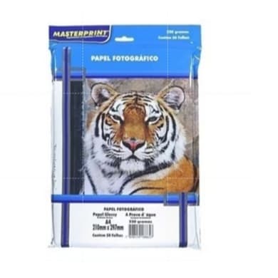 50 Folhas Papel Fotografico A4 Glossy 230g Masterprint PROMOÇÃO.
