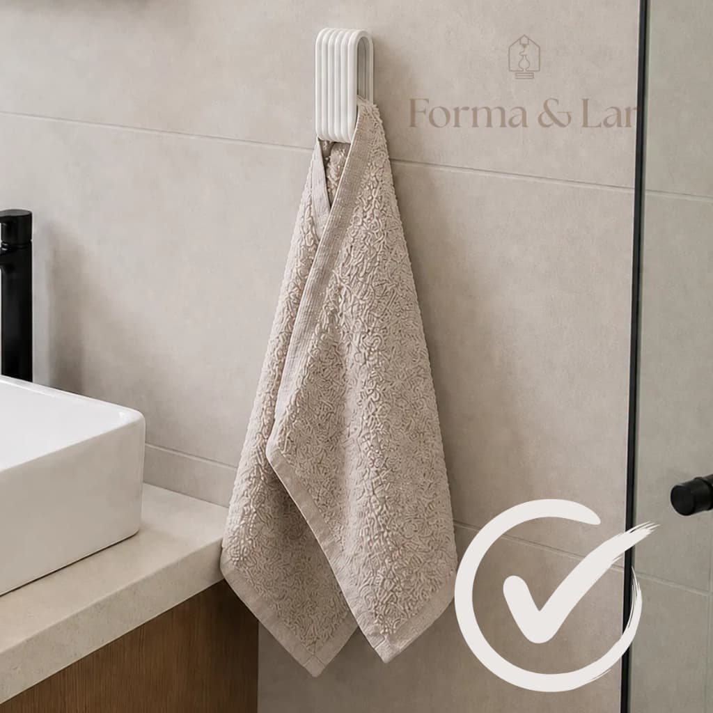 Prendedor Gancho para Toalha Adesivo Kit Porta Toalha Sem Furar Parede Para Banheiro Cozinha Pano De Prato
