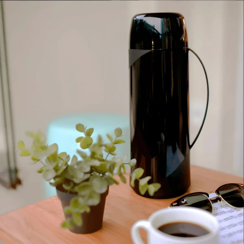 Garrafa Térmica 1L Invicta Firenze Preta Conservação Térmica Café Chá