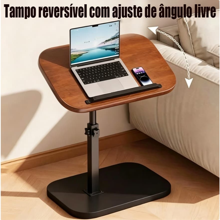 Mesa de apoio lateral ajustável e retrátil para sofá-cama portátil,aparador lateral de sofá, mesa de chá