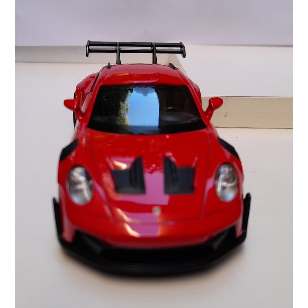 Miniatura Porsche 911 GT3 RS Vermelho RMZ Metal e Fricção.