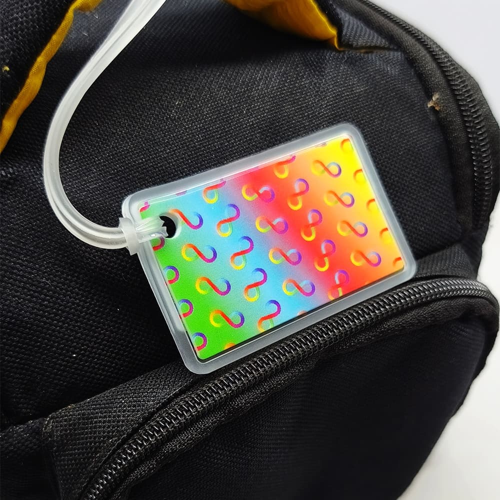 TAG IDENTIFICADOR DE MALA NEURODIVERSIDADE PEQUENA NEUROTIPICO EMBORRACHADO TRANSPARENTE - COMPRE UNIDADE OU EM KIT