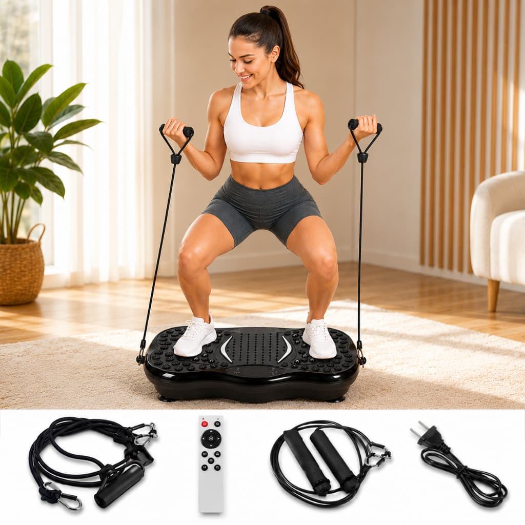 Plataforma Vibratória, Aparelho de Vibração Caseiro, Alivia Dores, Tonifica + Até 150kg