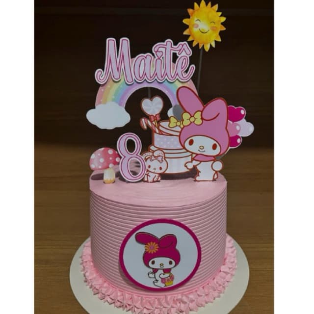 Topo de Bolo My Melody Topper My Melody Personalizado