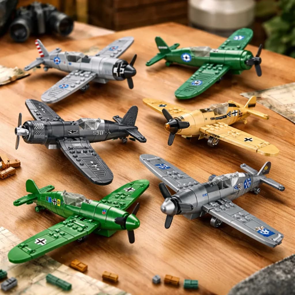 Avião de Brinquedo Combate Aéreo Blocos De Montar Aeronave