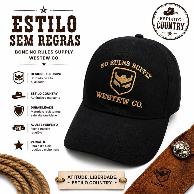 Boné masculino rincon aba curvada e regulagem com fitão lançamento rincon agroplay boné preto básico