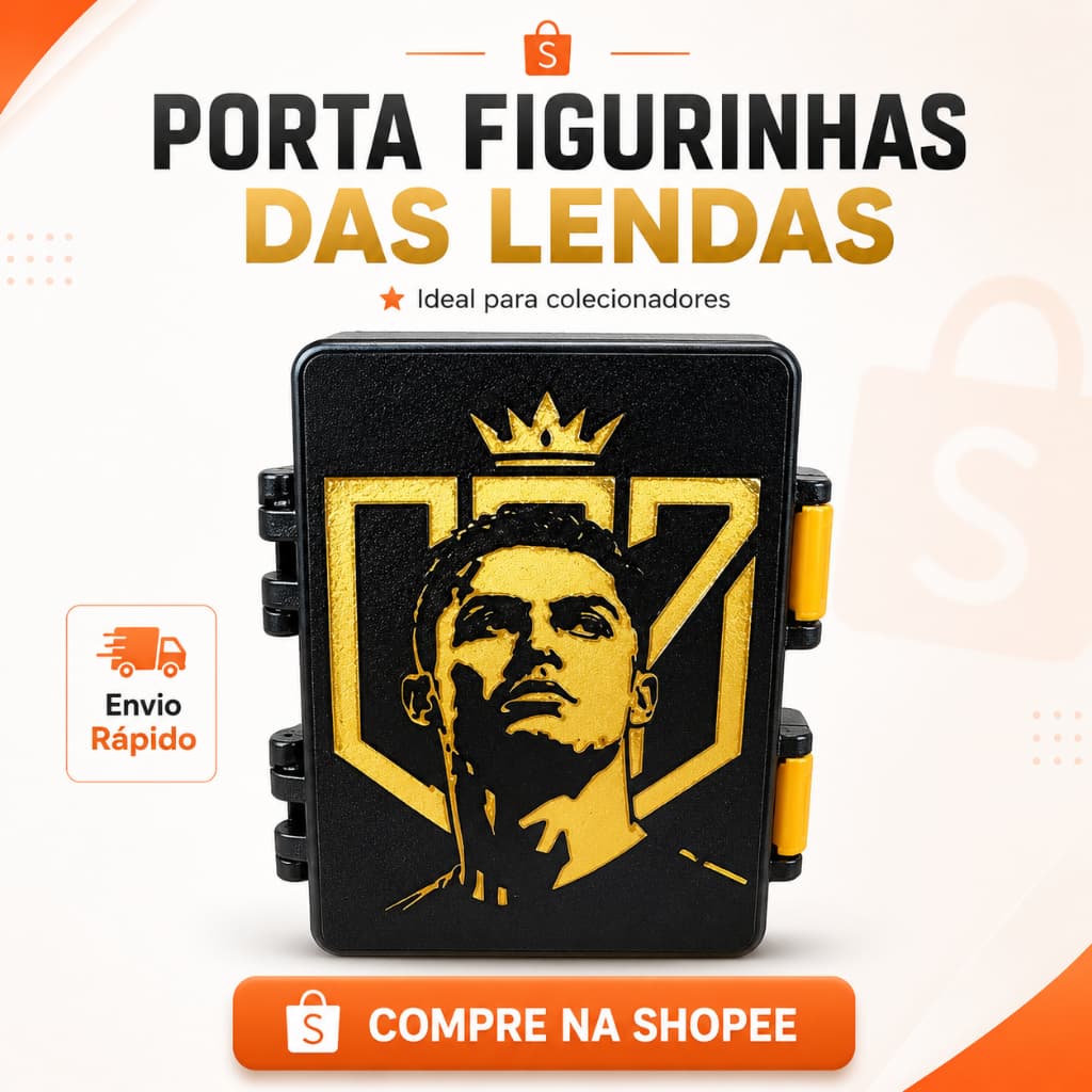 Porta Figurinhas Edição Especial das Lendas Álbum da Copa 2026 Estojo de Organização Proteção EDIÇÃO COLECIONADOR
