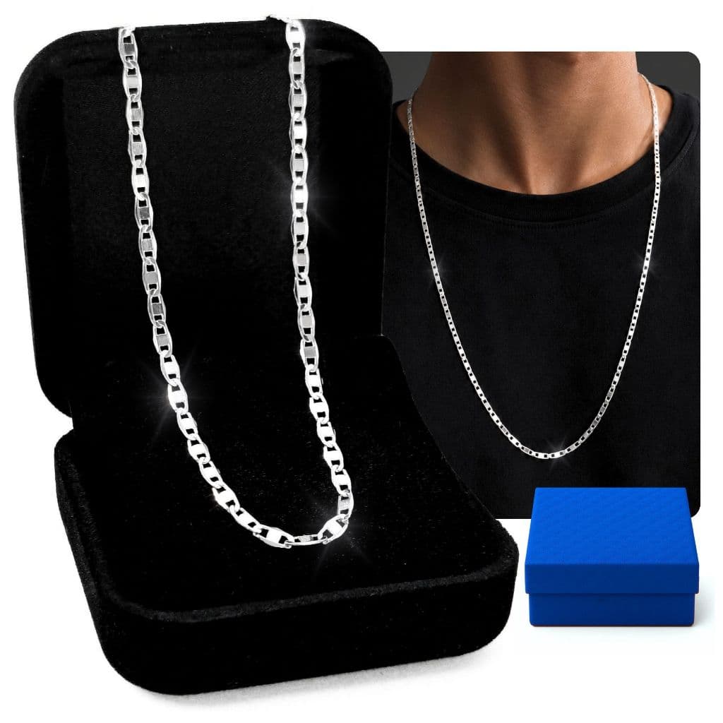 Corrente de Prata 925 Piastrine 2mm Masculina 60cm 70cm Cordão Correntinha Presente Brilhante