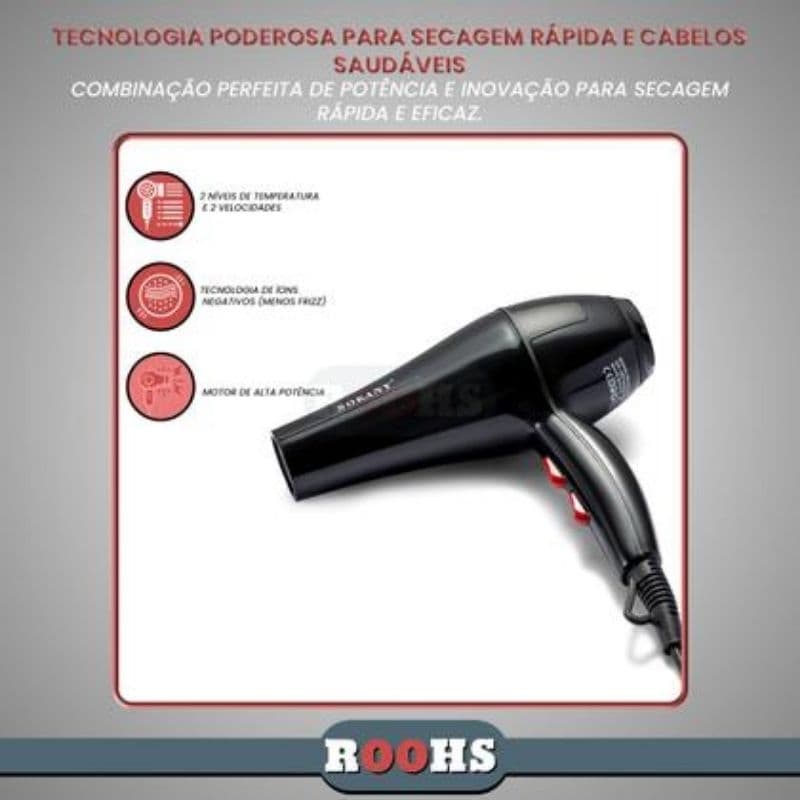 Secador de Cabelo Profissional Sokany 110V - Potente, Leve e Ergonômico com Íons Negativos