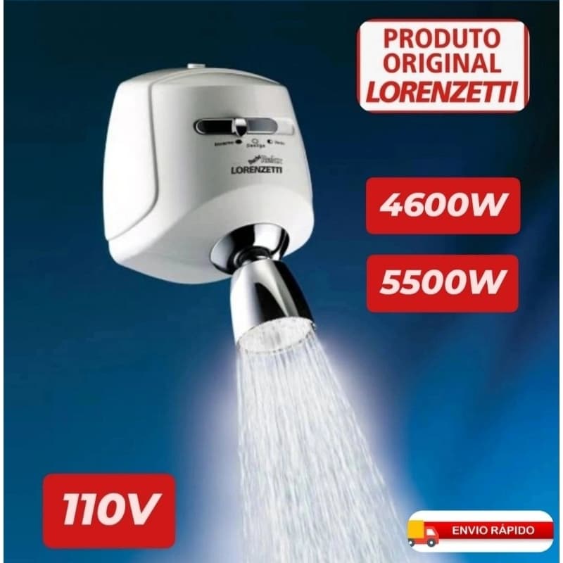 DUCHA RELAX ULTRA 4600W e 5500W 110V BRANCO e CROMADO  Lorenzetti