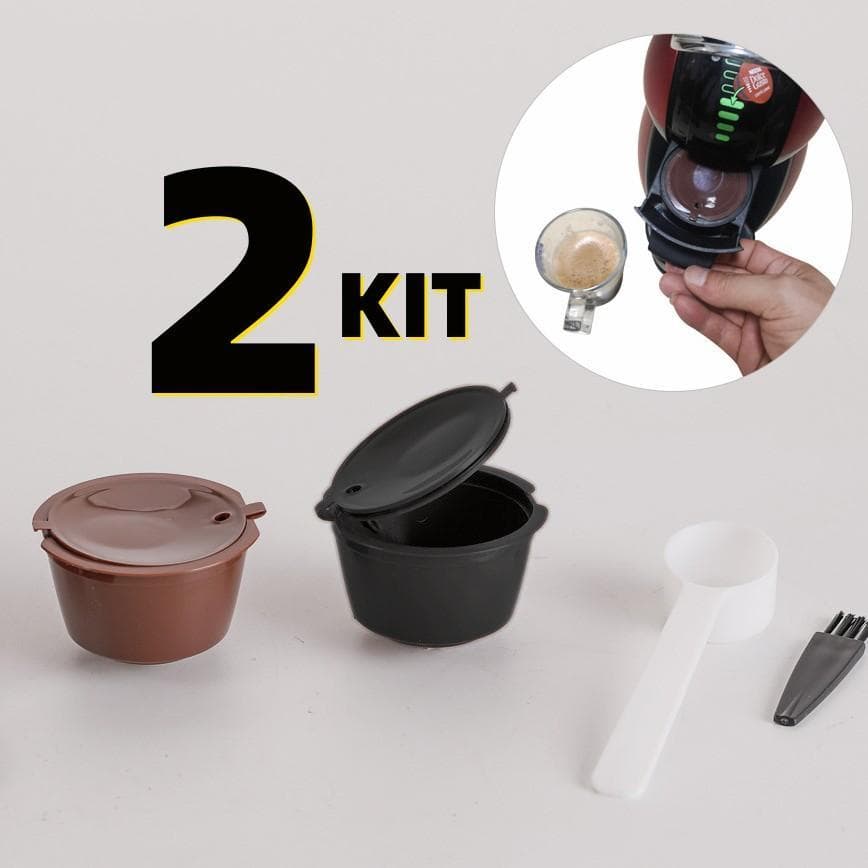 2 Cápsula Café Reutilizável Dolce Gusto Recarregável Refrescante Efectivo Promoção