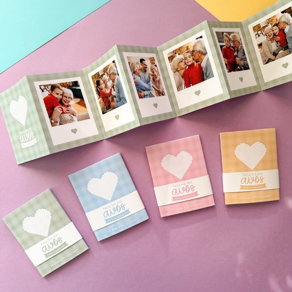 Mini álbum personalizado| Dia dos avós| Presente| Presente personalizado
