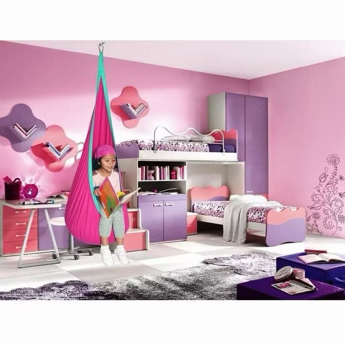 Balanço Sensorial Infantil para até 10 anos Azul Marinho e Infantil Pink