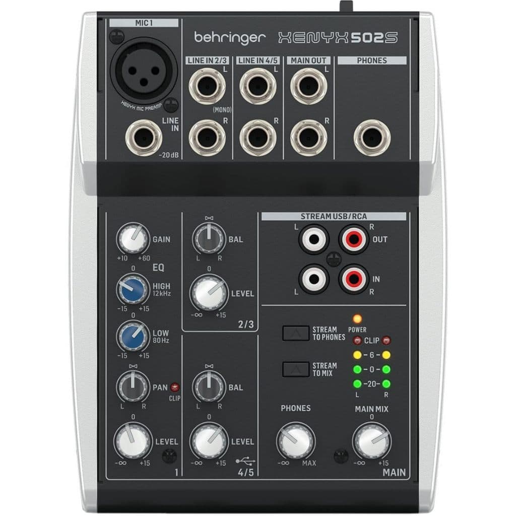 Mesa de Som Behringer Xenyx 502s 5 Canais