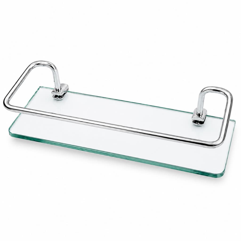 Porta Shampoo Ou Prateleira Vidro P/ Banheiro Ou Cozinha Reto Organizador De Box Cód 1001