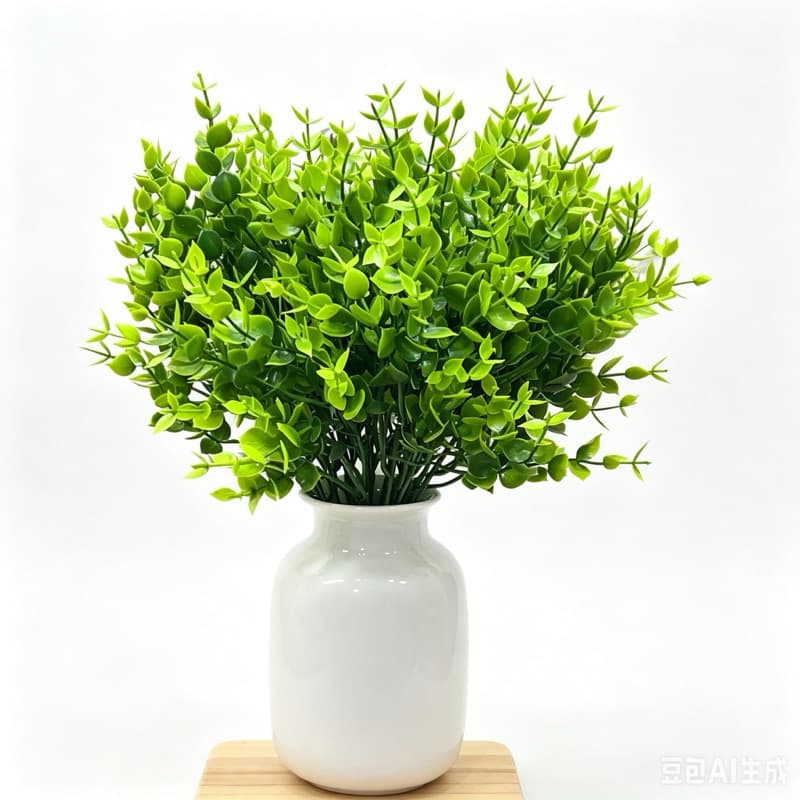 Ramo de Eucalipto Artificial 35cm Resistente UV Verde para Decoração Casa