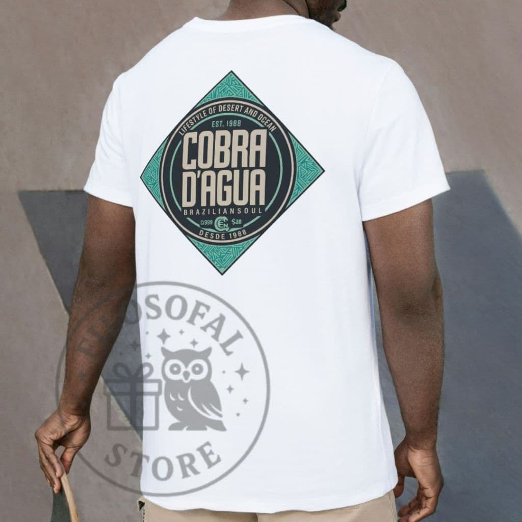 Camiseta Básica Cobra D Água BrazilianSoul Camisa Masculina Feminina 100% Algodão