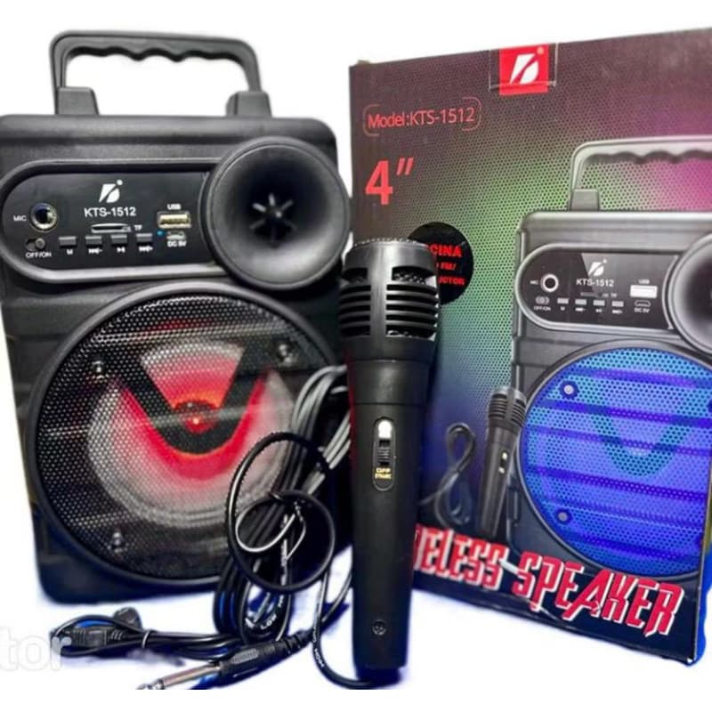 Super Caixa De Som Bluetooth Karaokê KTS 1512 Com Microfone potente