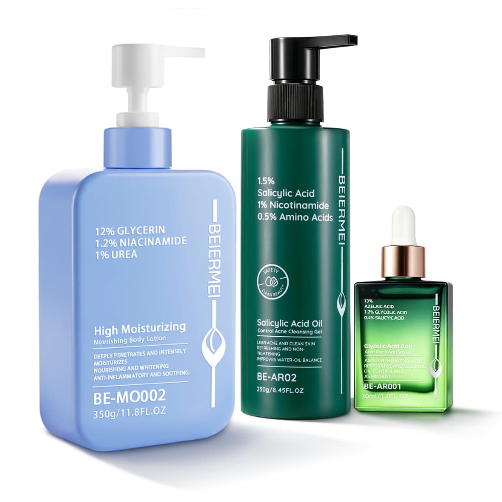 BEIERMEI Kit Gel de Limpeza Profunda Antiacne Controle de oleosidade