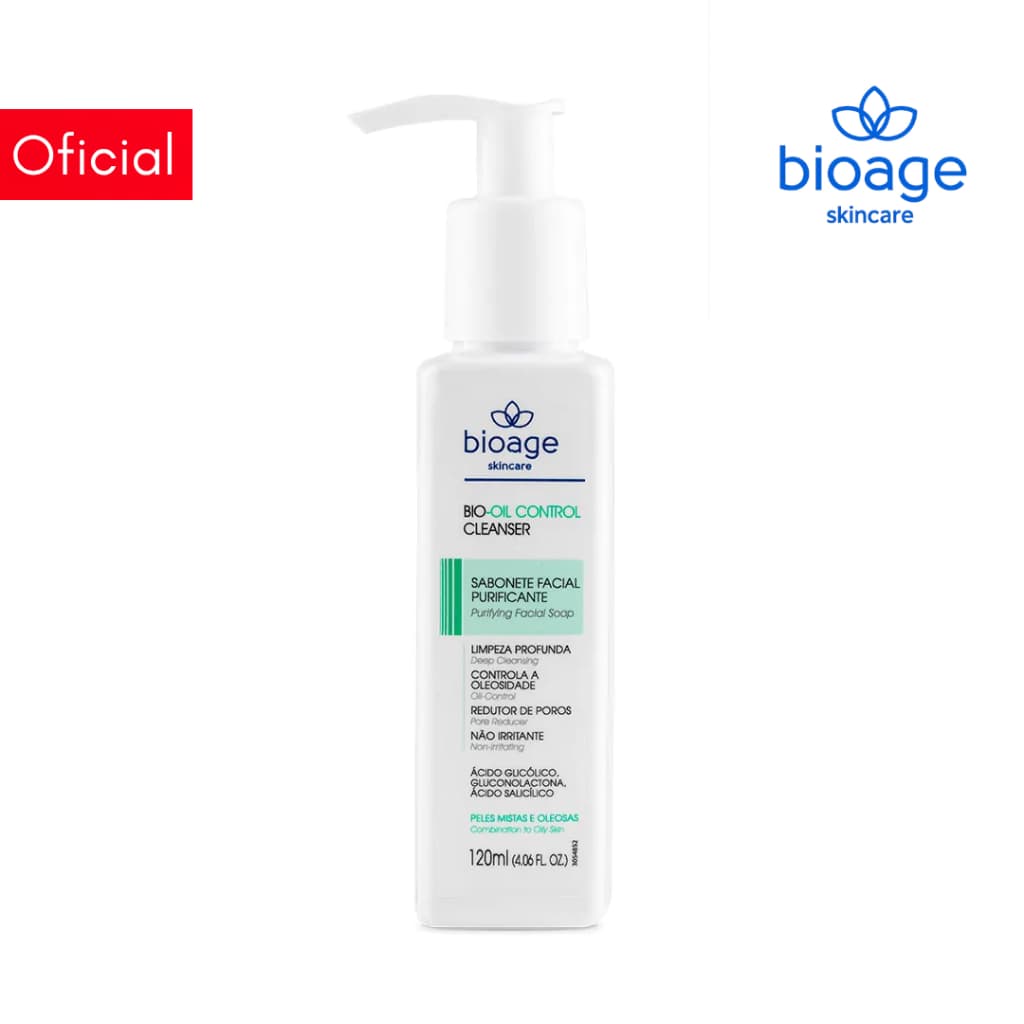 Bioage Sabonete Facial Purificante Controle Antioleosidade - Bio-Oil Control Cleanser 120ml