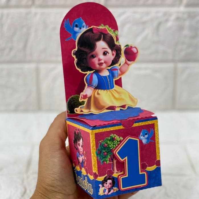Caixa Cenario Branca de Neve Baby | Personalizados | Lembrancinhas | Festa infantil