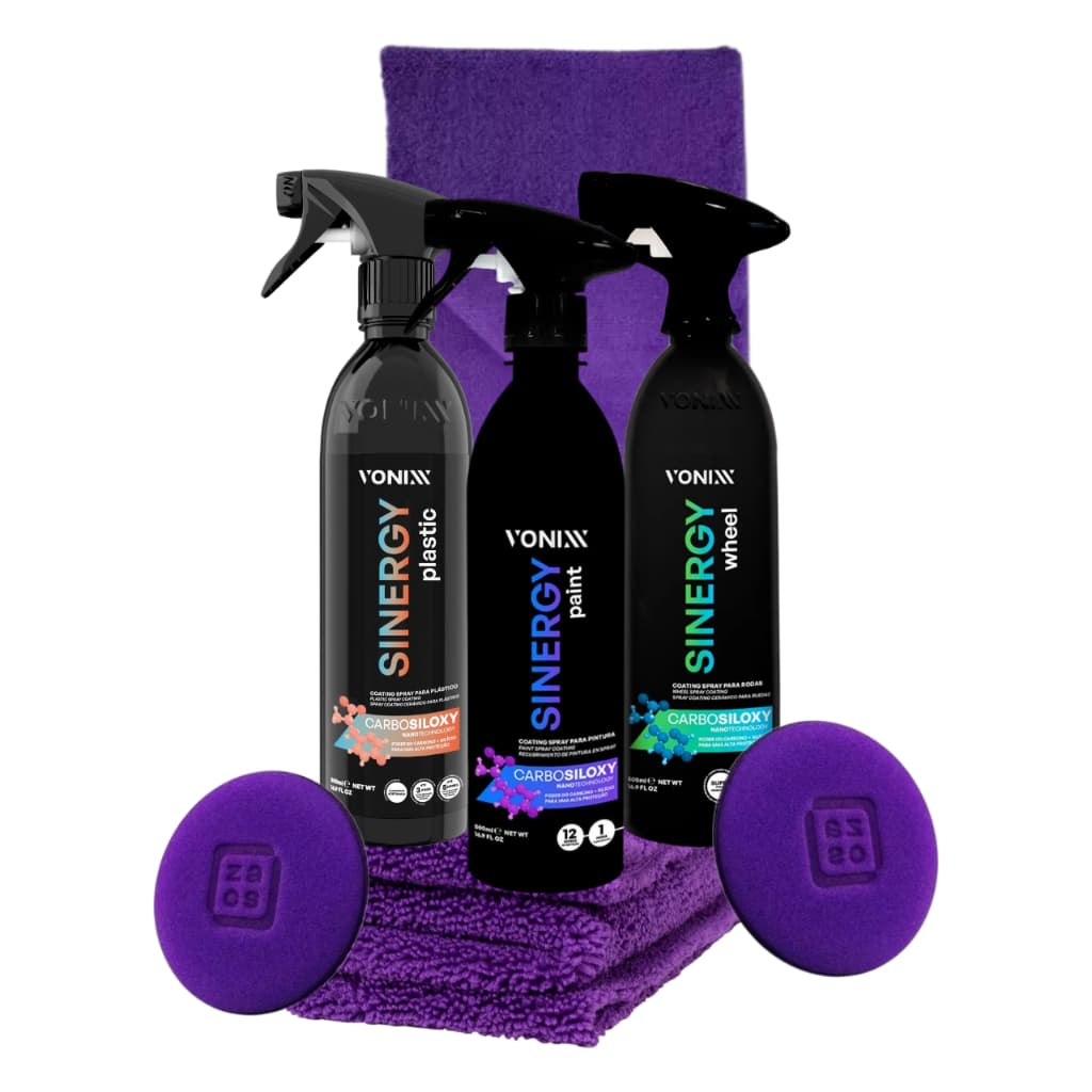 Kit Estética Premium Sinergy Pintura Plástico E Rodas Vonixx