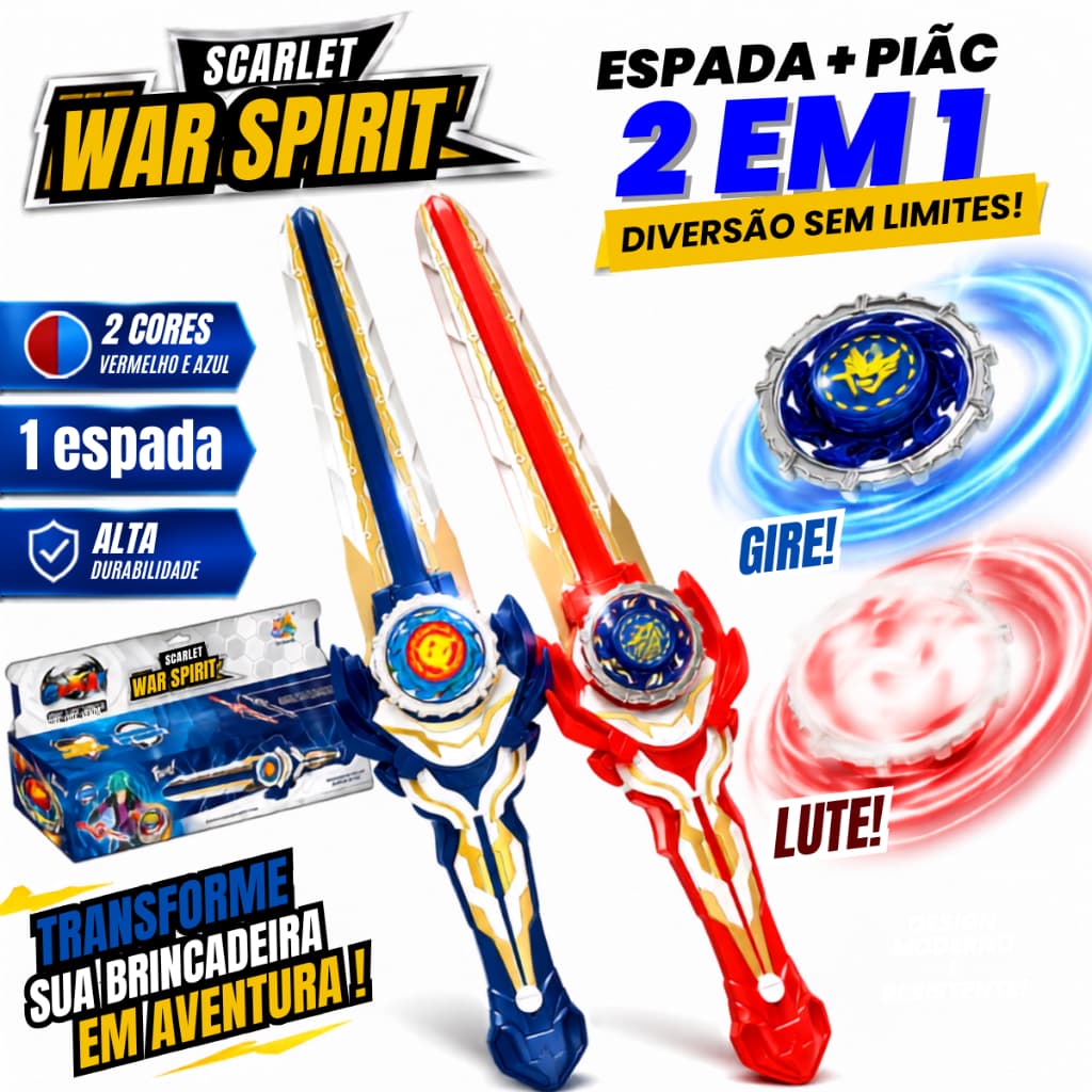 Lançador E Pião De Batalha Bay Master Adv Espada Roda Veloz