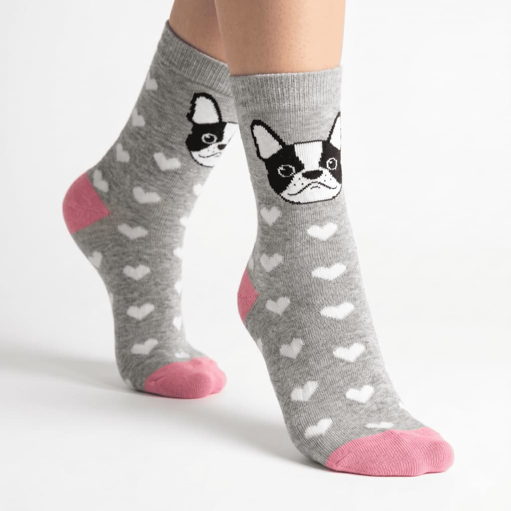 Meia Infantil Menina  Cano Médio Personagem Animais Algodão Confortável Moda Casual  Escola
