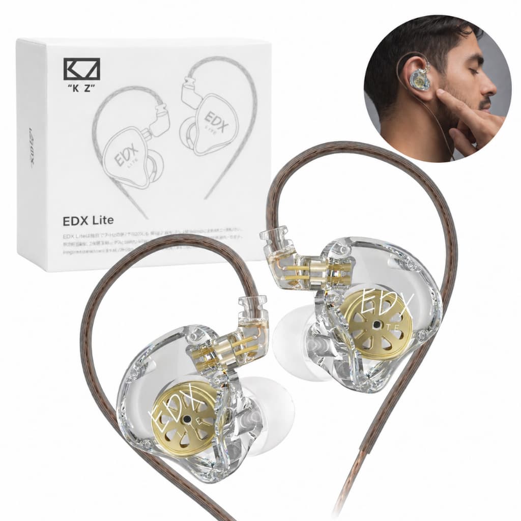 KZ EDX Lite Fone In-Ear Sem Microfone | Hi-Fi, Gamer e Retorno de Palco