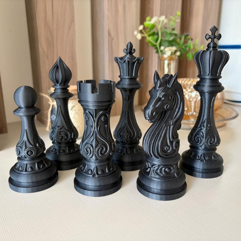 Peças Do Xadrez Decorativas | 6 peças do Xadrez | Escultura Decorativa Luxo Presente Decoração