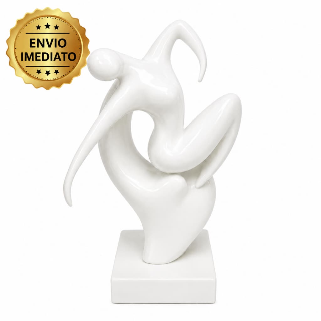 Escultura Dança Decoração Elegância em Movimento - Abstrata Minimalista de Dança