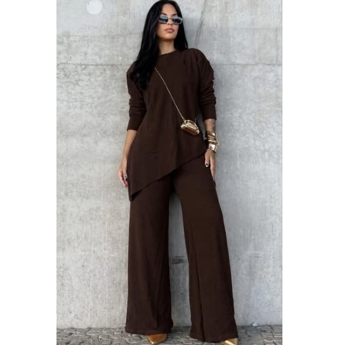 conjunto Femenino  casual ropa de frio tecido anaruga Premium tamanho único