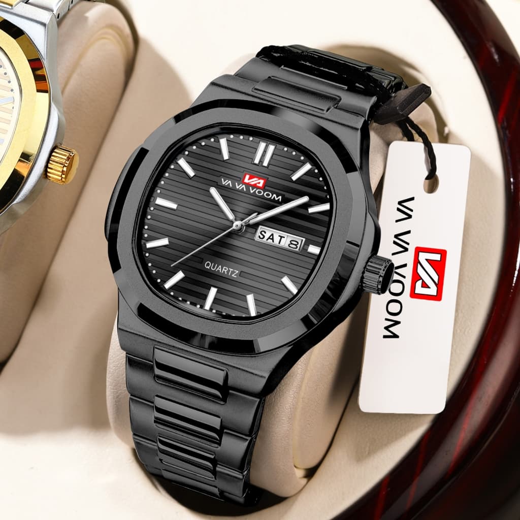 VAVAVOOM Original Luxury Men's Watch Stainless Steel, Water Resistant, Luminous Hands The Perfect Gift Exquisite packagi