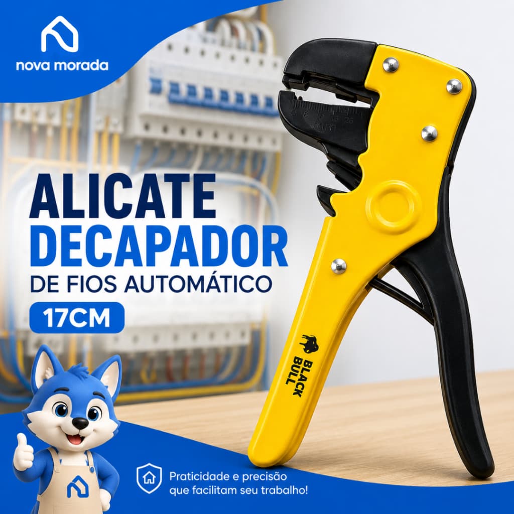 Alicate Decapador de Fios Automático Profissional 17cm Desencapador de Cabos Elétricos Precisão