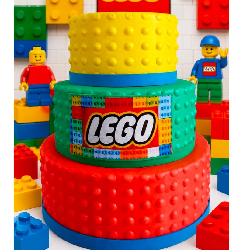 Bolo fake Lego