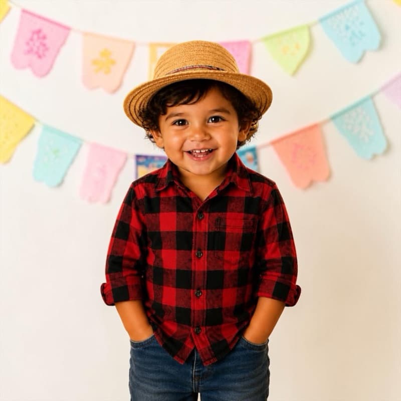 CAMISA XADREZ MANGA LONGA INFANTO-JUVENIL  MASCULINA E FEMININA FLANELADA FESTA JUNINA UNISEX