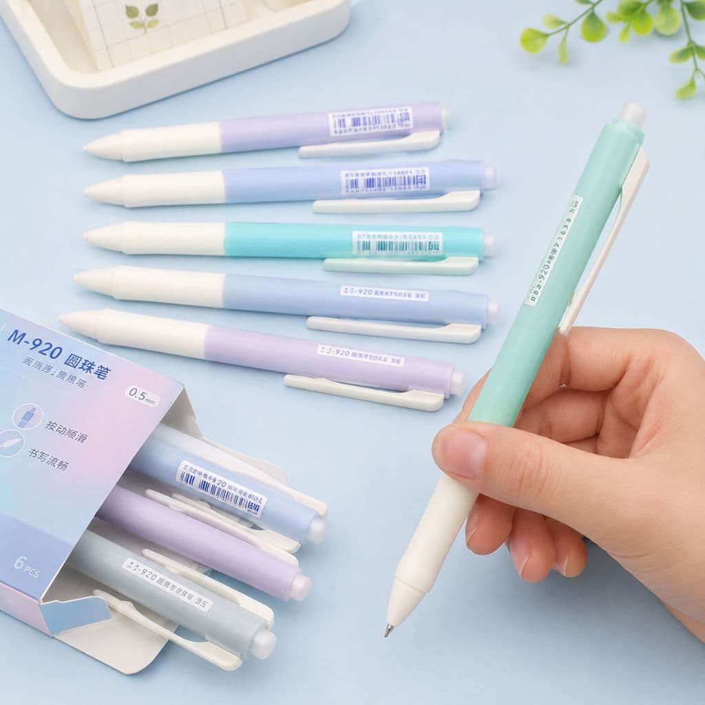 Caneta Apagável 0.5mm Retrátil Tinta Azul Não Mancha Escrita Macia Kit Escolar