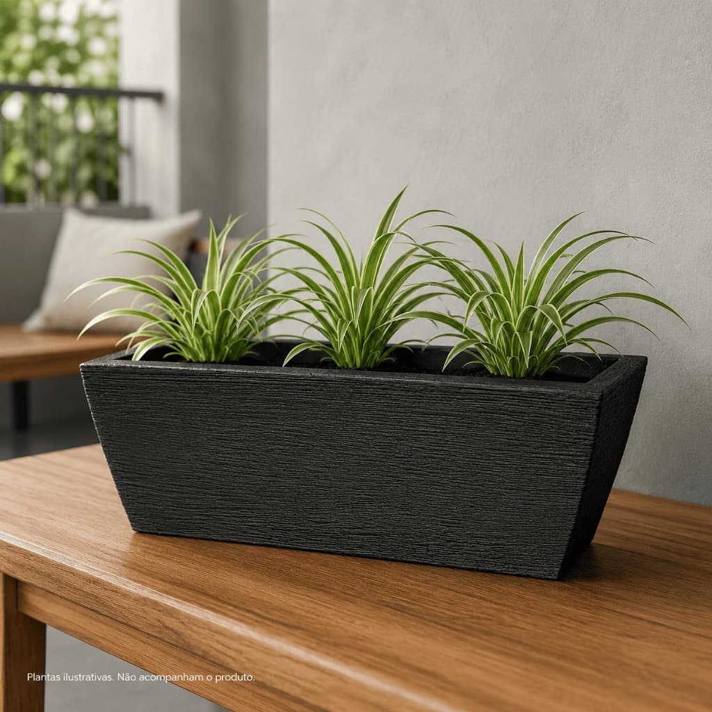 Vaso Plantas Decorativo Jardineira Polietileno Cachepot 15x18x41