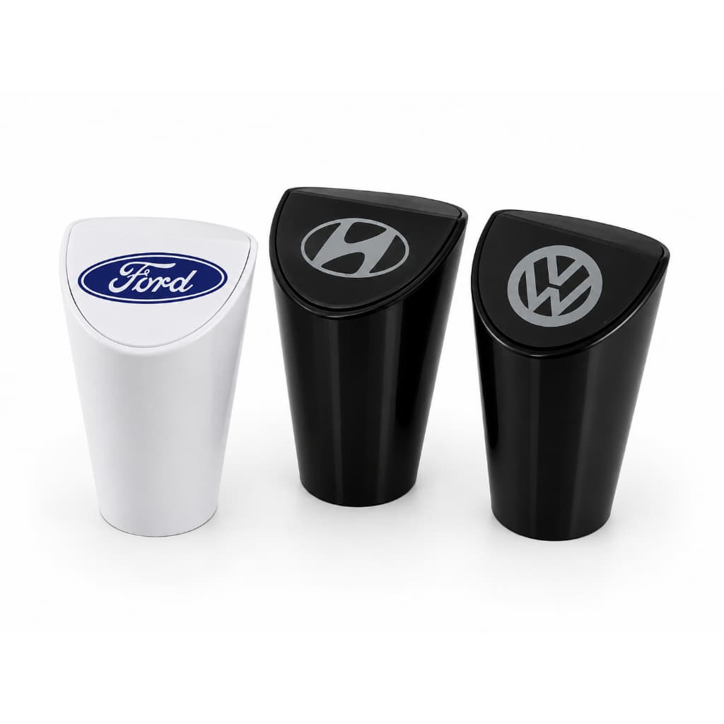 Lixeira Automotiva Universal Porta Copo Lixeira para Carro Tampa Basculante Compacta Compatível com Várias Marcas