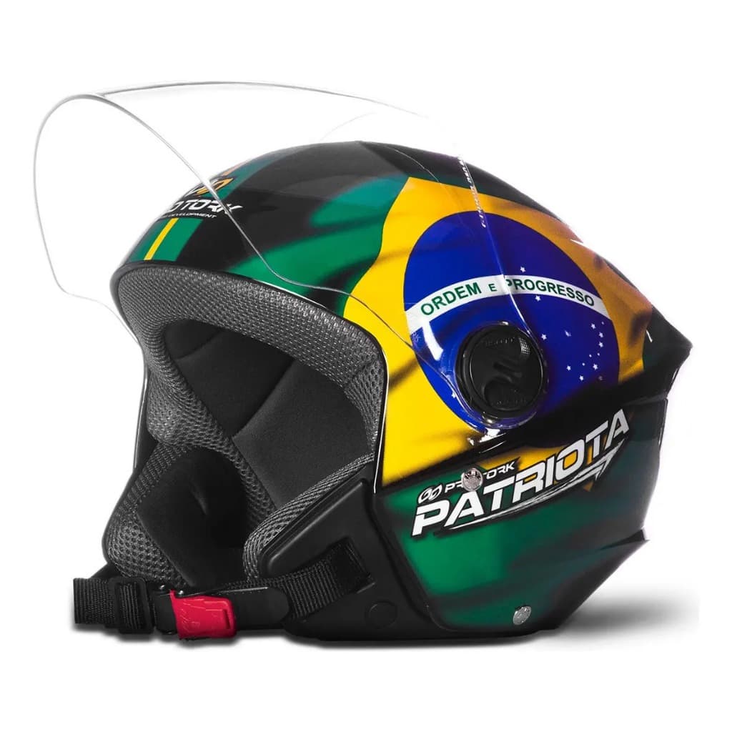 Capacete Bandeira Do Brasil New Liberty 3 Patriota Preto 60 Desenho New Liberty Trhee 3 Patriota