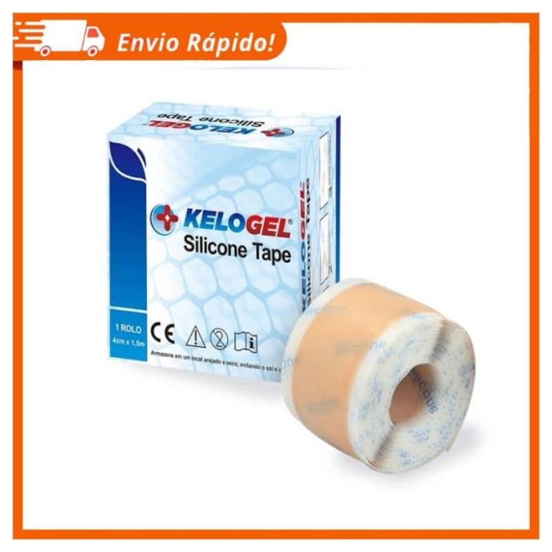 Curativo Fita De Silicone Gel Cicatrizante E Clareador kELOGEL Original Rolo 4cmX1,5mts